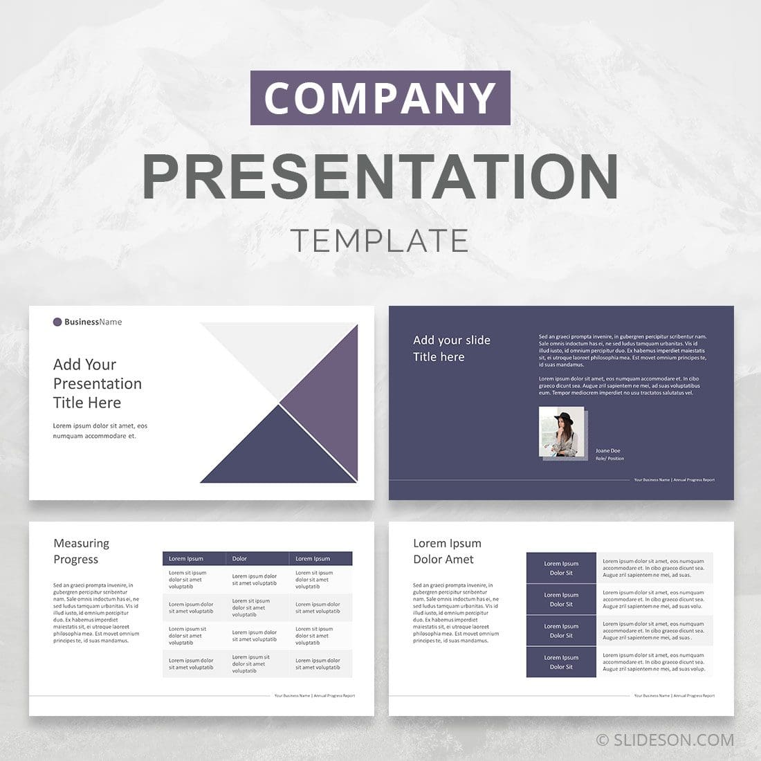 Free Company Presentation PPT Template Slideson Free Company Presentation PPT Template Slideson